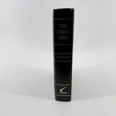 Tyndale The Living Bible Paraphrased Black Faux Leather 1973 Vintage