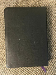 1966 The Methodist Hymnal – black soft leather, gold leaf, purple ribbon