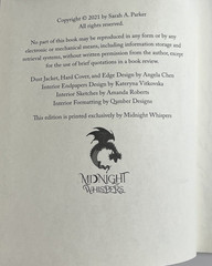 Midnight Whispers Crystal Bloom Trilogy Sarah A. Parker Signed Sprayed Edges NF
