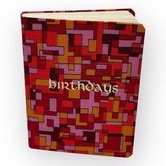 1958 Joseph F. Goodavage Horoscope Birthday Book MCM Mod Geometric Fabric NOS