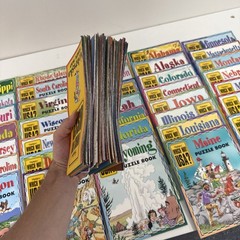 Lot of 36 Highlights Which Way USA Magazine State Activity Puzzle Book with Maps