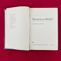 Vintage 1960 Decision At Delphi Helen MacInnes Hardcover Book – Discard
