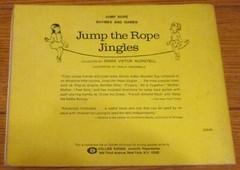 1972 Jump the Rope Jingles by Emma Vietor Worstell Softcover Book 44 Pages