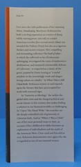 WHEN I WAS A CHILD I READ BOOKS BY MARILYNNE ROBINSON, SIGNED