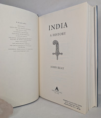 India: A History by John Keay (2000 Hardcover) Atlantic Monthly First US Edition