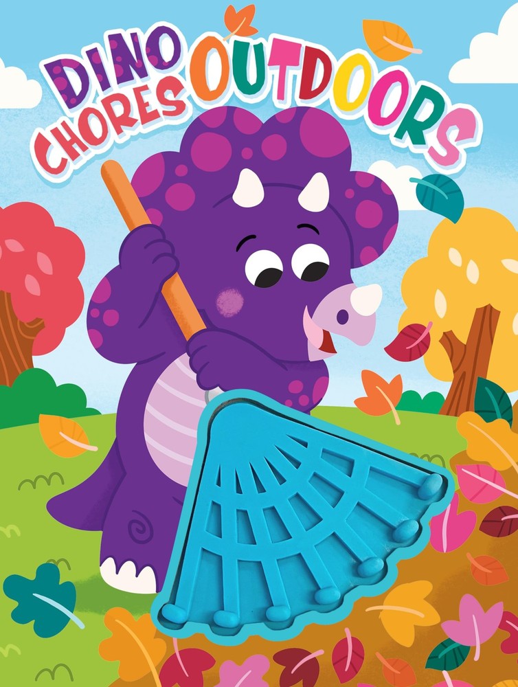 Little Hippo Books Dino Chores Outdoors Dinosaur Children’s Books Ages 1-3 |…