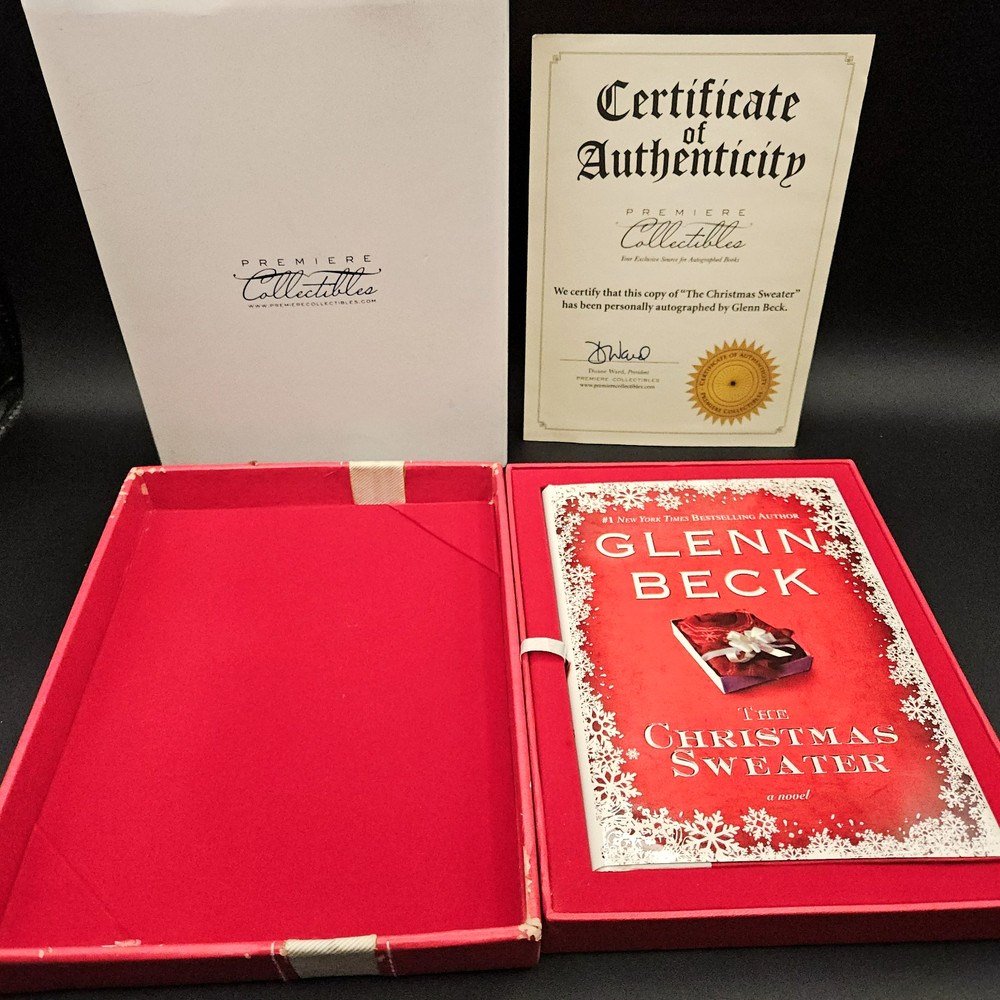 A Christmas Sweater Signed by Glenn Beck 1st Ed Box COA