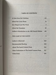The Camp of the Saints Jean Raspail (English Paperback) Social Contract Edition