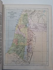 Antique 1873 Complete Domestic Bible Illus. Leather Apocrypha Maps Travels