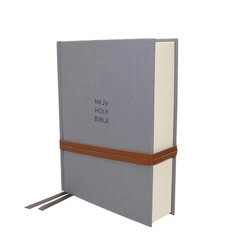 NKJV, Journal the Word Bible, Cloth over Board, Gray, Red Letter, Comfort Print: