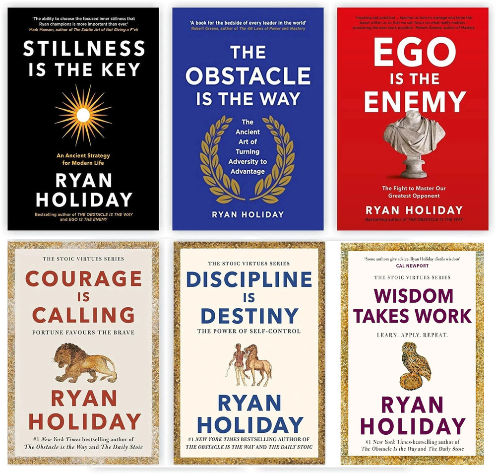 Ryan Holiday 6 Books Collection Set: Stillness Is The Key, Ego is the Enemy PB..