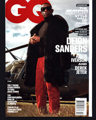 GQ MAGAZINE DEION SANDERS ALLEN IVERSON DEREK JETER 2023 FEBRUARY VERY GOOD