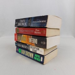 5pc Paperback Lot Dan Brown Thriller Novels Robert Langdon Series #2692