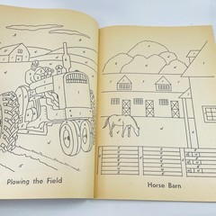Farm Color-by-Number Whitman 1974 Vintage Children’s Activity Book