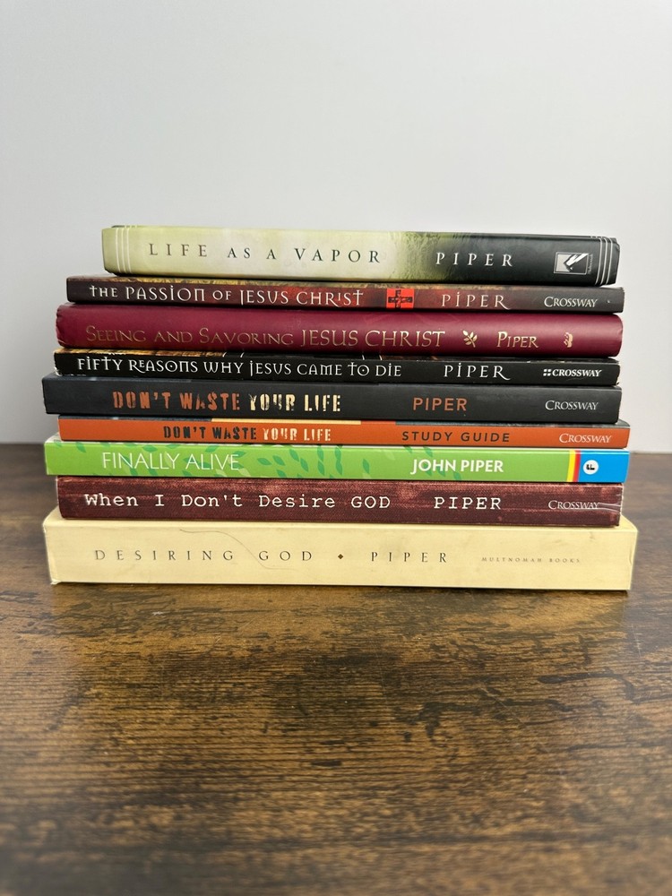 John Piper 9 Book Lot Christianity – Desiring God Christ Godward Etc