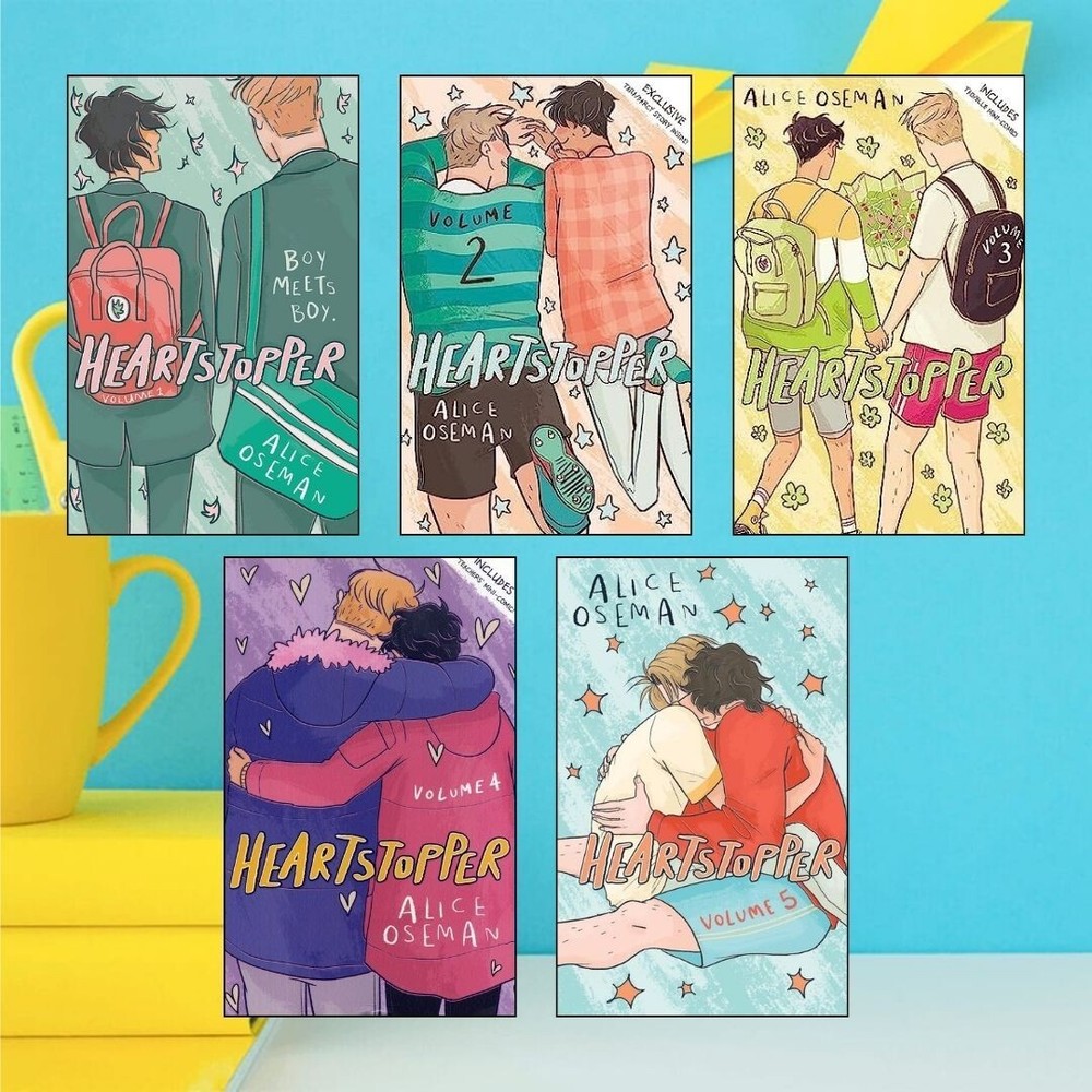 Heartstopper Alice Oseman 5 Book Collection Set Volumes 1-5 New Paperback