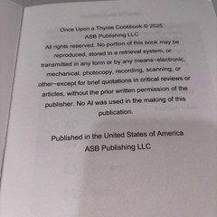 Once Upon a Thyme Cookbook Brand New