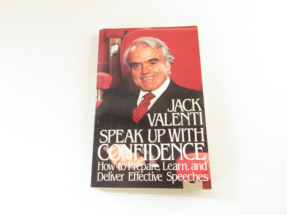 Speak Up With Confidence By Jack Valenti Paperback Non-Fiction Self-Help Book