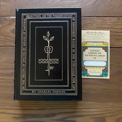 Easton Press Lot of 2 The Descent of Man & On The Origin of Species Darwin