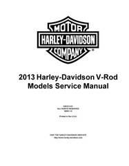 HARLEY-DAVIDSON VRSC V-Rod Models Service Manual 2013 – WIRE BOUND – COVERS