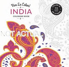 Abrams Noterie / Vive Le Color India Coloring BookColor In de-Stress 72 Tear-Out