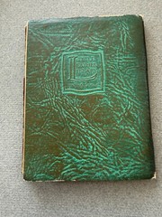 Antique Green Little Leather Small Book Comtesse De Geran Dumas NY