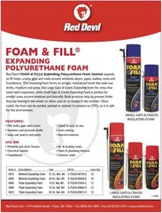 Red Devil 0912 Foam & Fill Large Gaps & Cracks Expanding 20 oz, Off-White