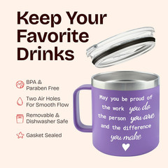 May You Be Proud of the Work You Do – Mental Health Gifts for Women 14 Ounce Tum