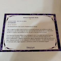 Fairyloot Exclusive Edition Katabasis by R. F. Kuang Hardcover Sprayed Edges