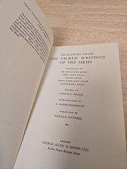 SACRED WRITINGS OF THE SIKHS (UNESCO COLLECTION OF By T. Singh