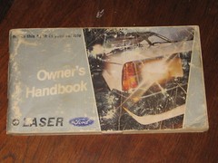 FORD LASER Owner’s Handbook, printed 1981, 154 pages