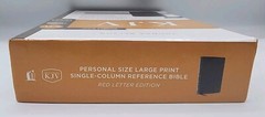 KJV Large Print Single Column Bible Indexed Leatherback By Thomas Nelson