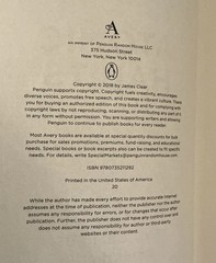 Atomic Habits by James Clear 2018 HC/DJ Avery Publishing 1st Edition