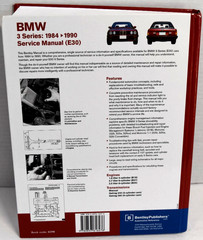 BMW 3 Series Service Manual 1984-1990 318i, 325 Series Bentley HB *VERY GOOD*
