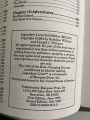 LEGENDARY LIVES – 2nd Edition (1993) Fantasy RPG Book Marquee – RARE Old School
