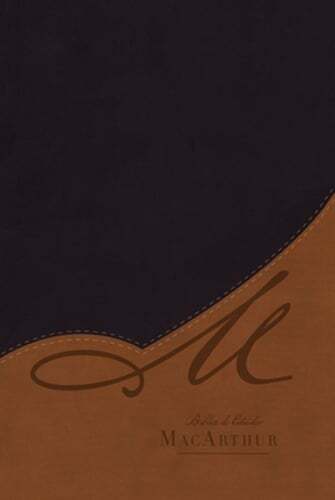 Rvr60, Biblia de Estudio Macarthur, Letra Grande, Leathersoft, Café, Con : New