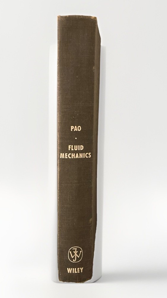 1961 Fluid Mechanics HB Book by Richard Pao Vintage Engineering