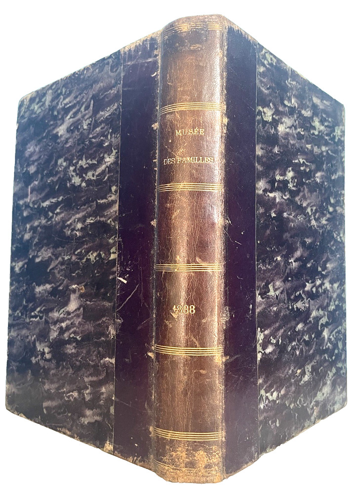 Antique Book „MUSÉE DES FAMILLES” From The Year 1888 Paris Bound Volumes Magazin