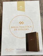 Biblia tematica RVR 1960 de Estudio, Marrón OscuroPiel Fabricada indice