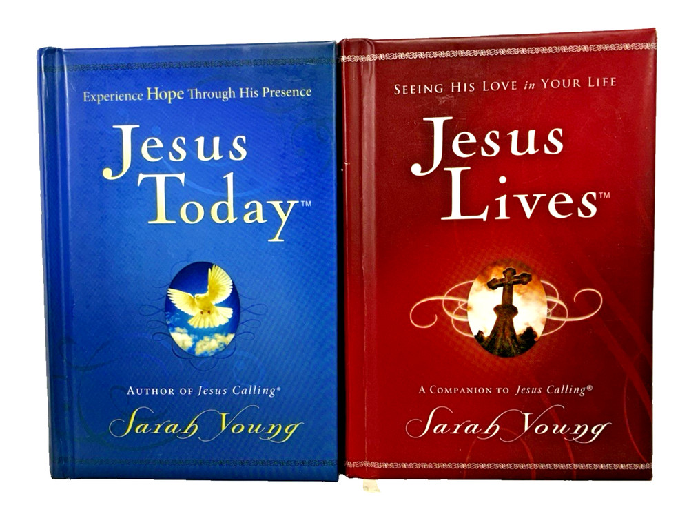 Sarah Young 2 Devotional Jesus Today and Jesus Lives Hardback Books