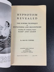 Hypnotism Revealed Melvin Powers 1951 Eighth Edition – Kreskin collection