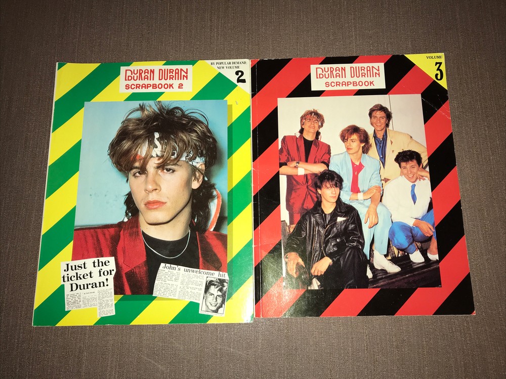 Vintage 80s Duran Duran Scrapbooks Volumes 2 & 3 Softcover Rare UK Editions