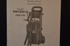 POWERWASHER Model PW1800-U „OPERATOR’S MANUAL” 1800 PSI 26 Pages INSTRUCTIONS