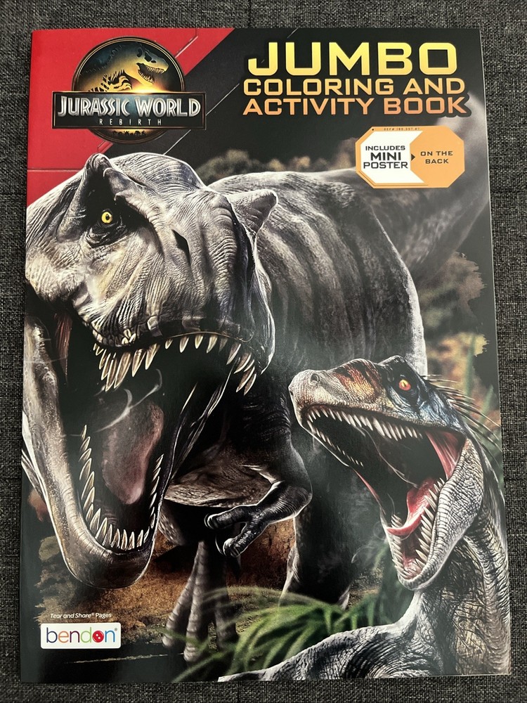 Jurassic World Jumbo Coloring & Activity Dinosaur Book Dinosaurs To Color T-Rex