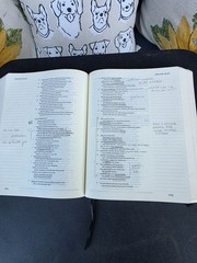 Crossway Single Column Journaling Bible Black Used with Handwritten Study Notes