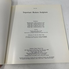 Sothebys Important Modern Sculpture New York May 1984