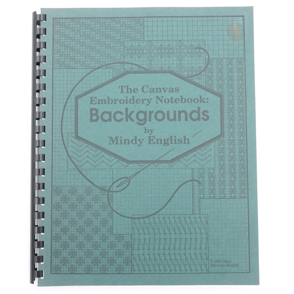 Canvas Embroidery Notebook Backgrounds Mindy English 1993 PB Plastic Spine VGUC