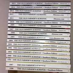 Old Farmer’s Almanac lot of 18 years SC Robert Thomas Weather & Southern Edition
