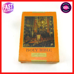Holy Bible Papal Edition 1952 Leather Bound Book With Box, Please See Photos