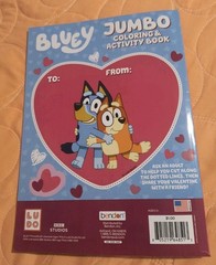 BLUEY Valentine’s 💕Jumbo Coloring & Activity Book with Tear/Share Pages🆕🆓Ship
